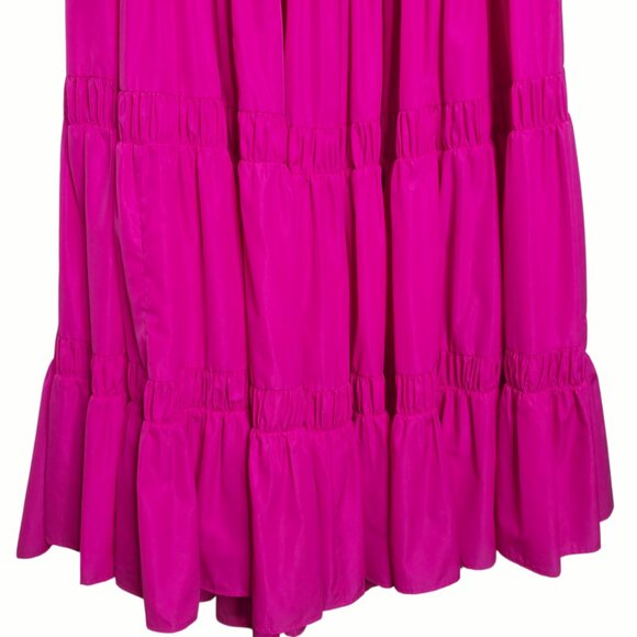 Alexis Azalea Maxi Dress Magenta Pink Twist Cutout Tiered Gown M‎ - Picture 8 of 16